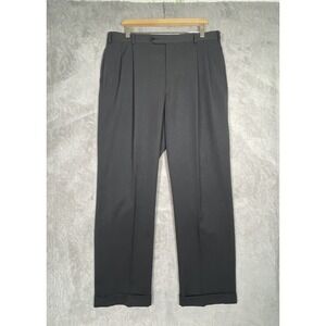 VTG Brooks Brothers 346 Dress Pants 36x32 Cuffed Pleated Dark Grey Evening Offic